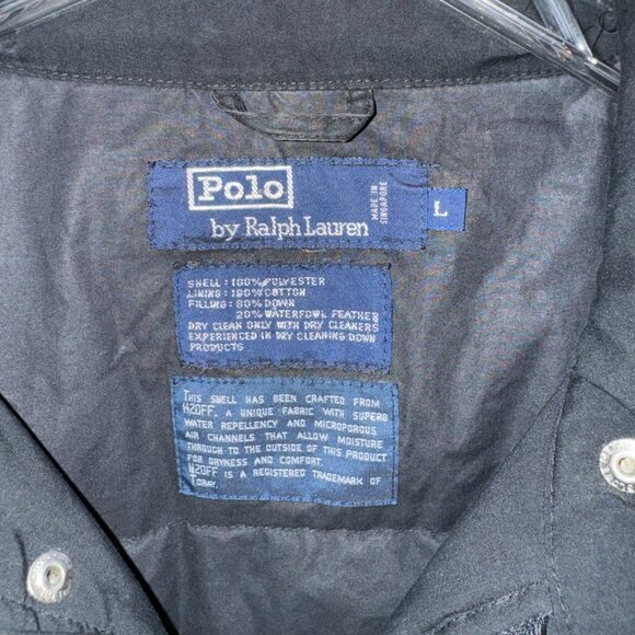 Vintage Polo Ralph Lauren Field Down Jacket Men's Size Large Water Resist - Picture 3 of 8